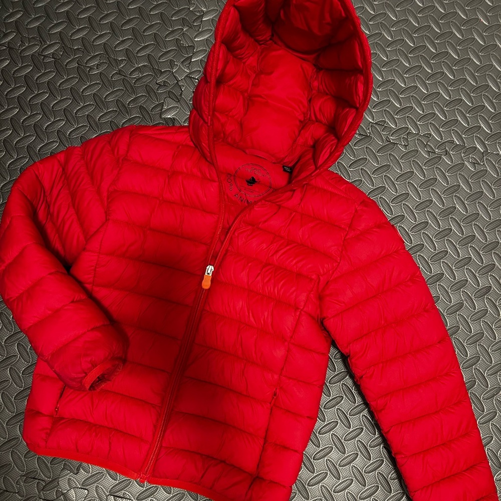 SAVE THE DUCK Vibrant Red Kids Puffer Jacket